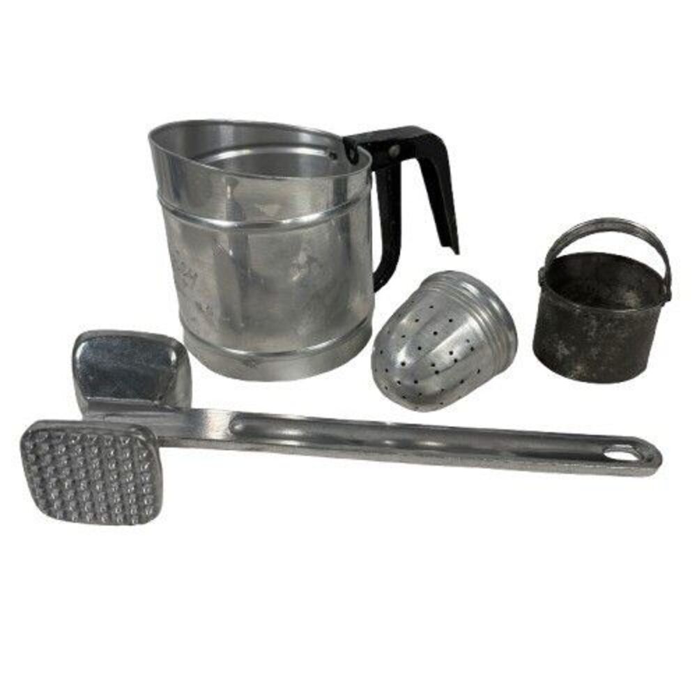 VTG Foley Aluminum Sifter Biscuit Cutter Tea Infuser Meat Tenderizer 60s Kitchen
